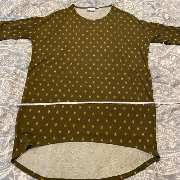 LulaRoe tunic- Irma size xxs color brown print - Picture 4 of 5